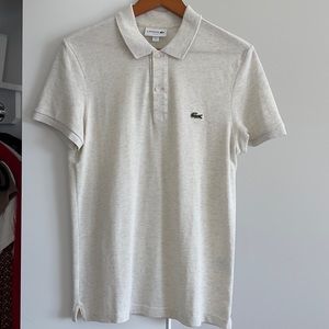 Lacoste Men's Slim Fit Petit Piqué Polo (White - Medium)